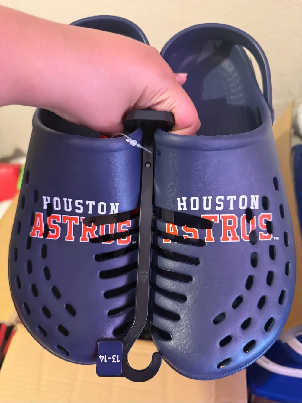 Adult Houston Astros slip-on clogs